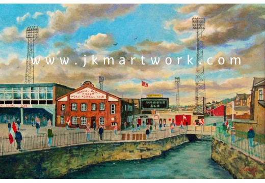 Central Park Stadium 'Going to the Match' Fine Art Print - Wigan Rugby League Central Park Stadium 'Going to the Match' Fine Art Print - Wigan Rugby League